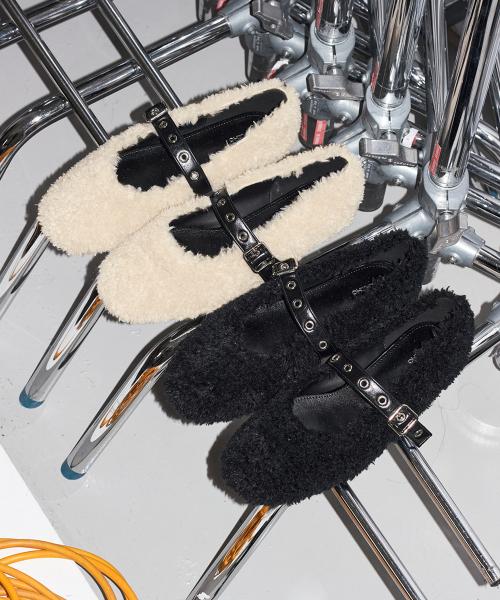 BOUCLE BALLERINA FLAT / 2 COLORS