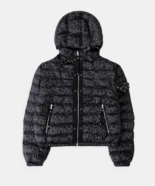 바이퍼31-1 라이트웨이트 후드 푸퍼 - 그레이레오파드