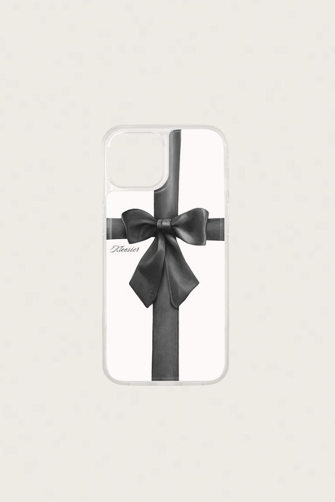 Gift in Ribbon Case (Black), iPhone Clear
