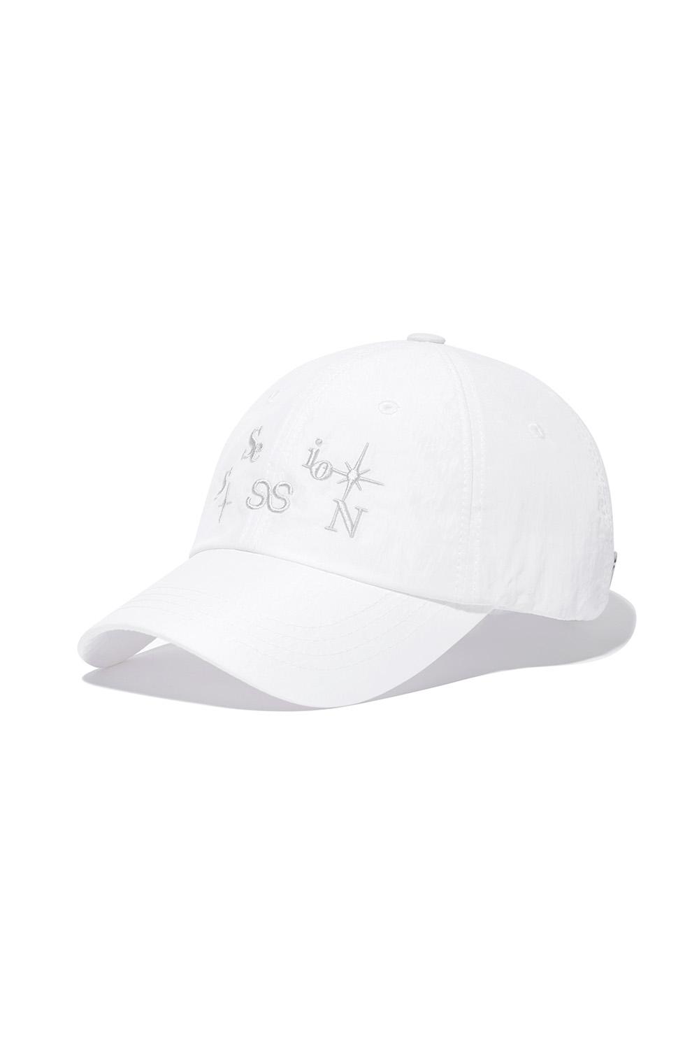 [ 4rd drop ] SPARKLING NYLON CAP, white
