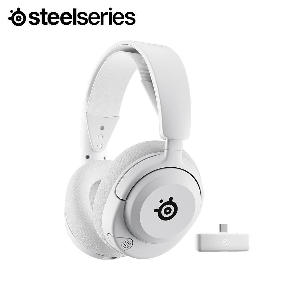 스틸시리즈 Arctis Nova 5X Wireless White 무선 게이밍 헤드셋 265g PC PS5/4 플레이스테이션 닌텐도 스위치 C타입 고속충전 