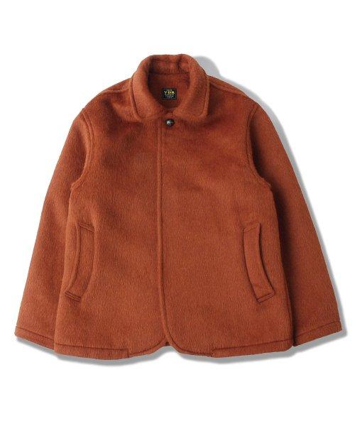 ALPACA 2POCKET HEAVY SHORT COAT [Red Brown]