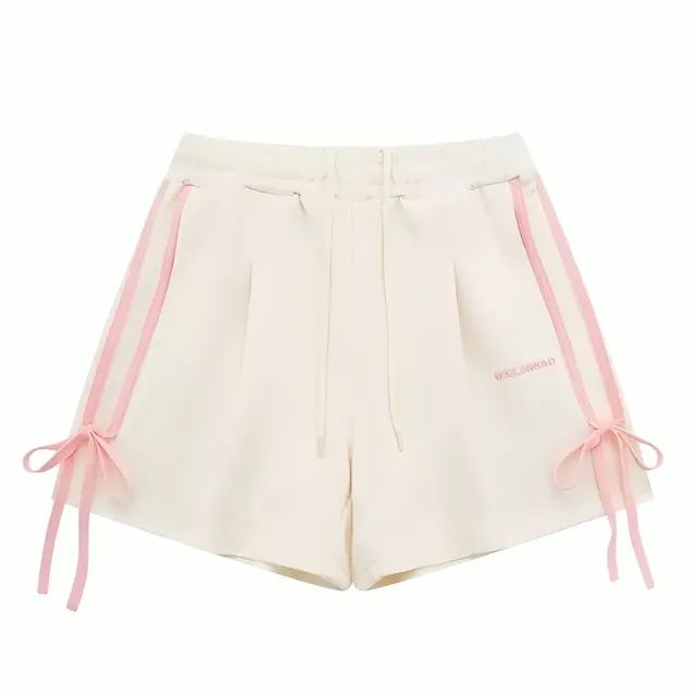 [5color/S-XL]걸리시룩 리본 스트링 트레이닝 반바지