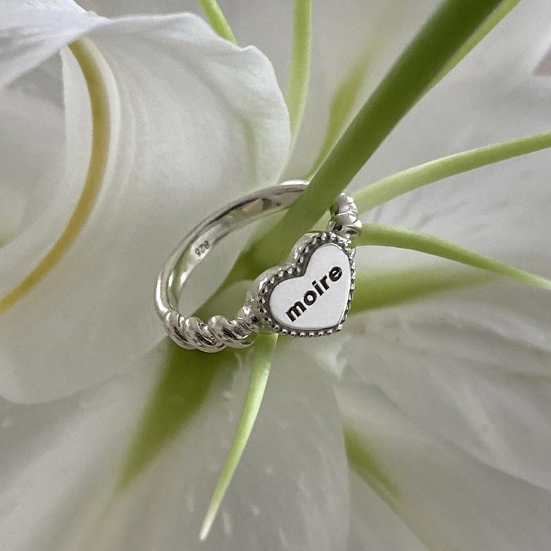 Bloom heart ring 하트 각인 반지