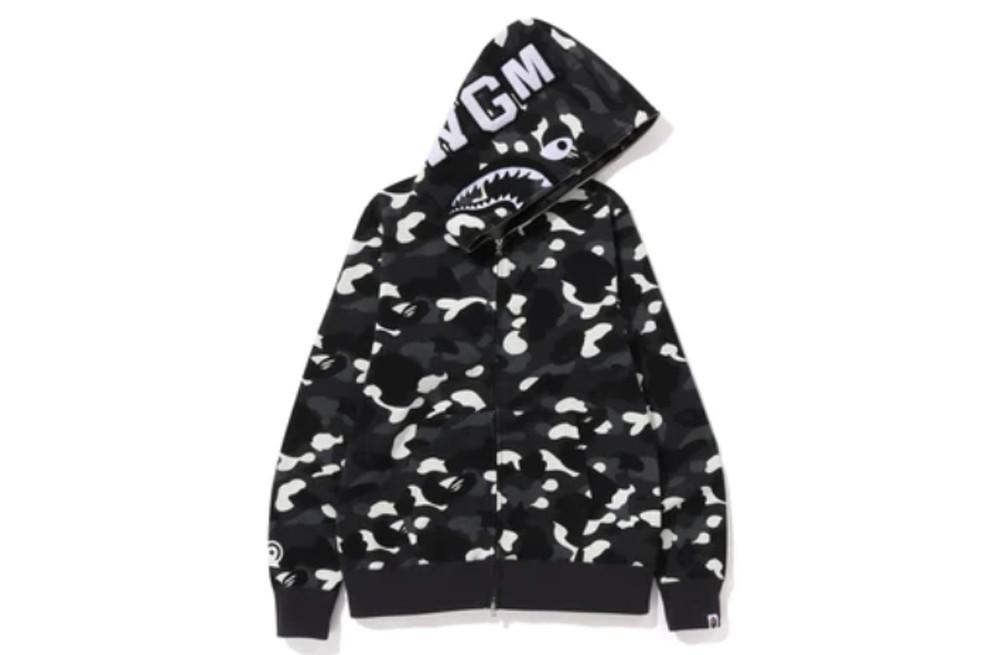 [베이프정품]  베이프 샤크후드 시티 카모 샤크 풀집 후드  BAPE CITY CAMO SHARK FULL ZIP HOODIE