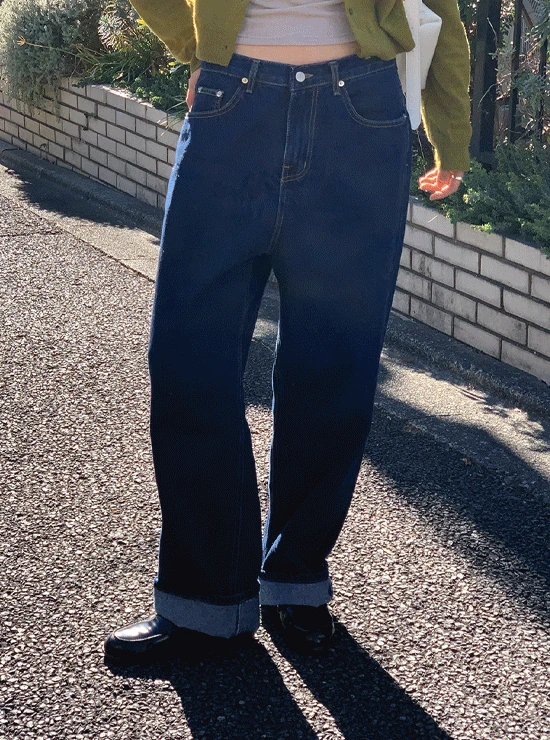 테이션 와이드 데님 pants (2 color)