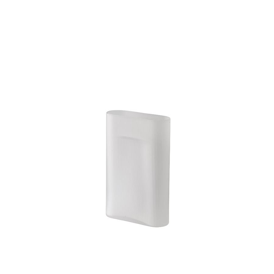 무토 릿지 베이스 Ridge Vase H35 White Frosted Glass