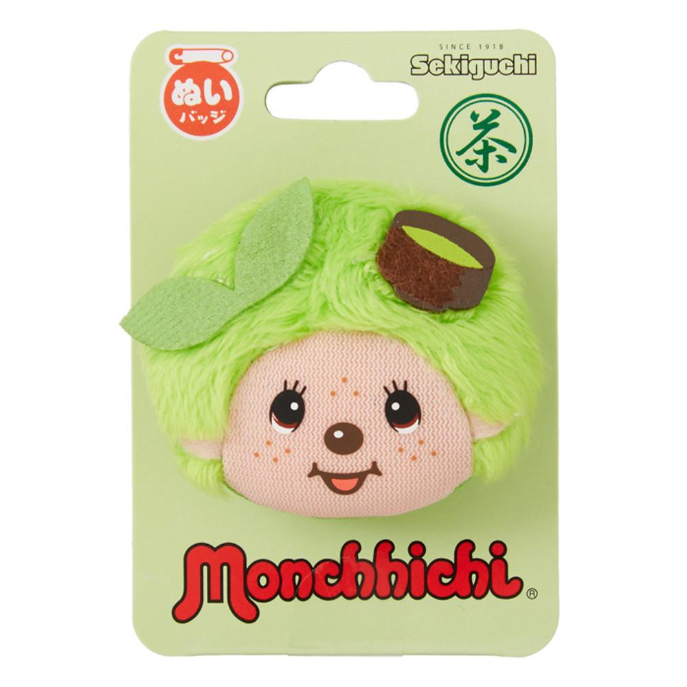 몬치치 녹차 말차 인형 브로치 뱃지