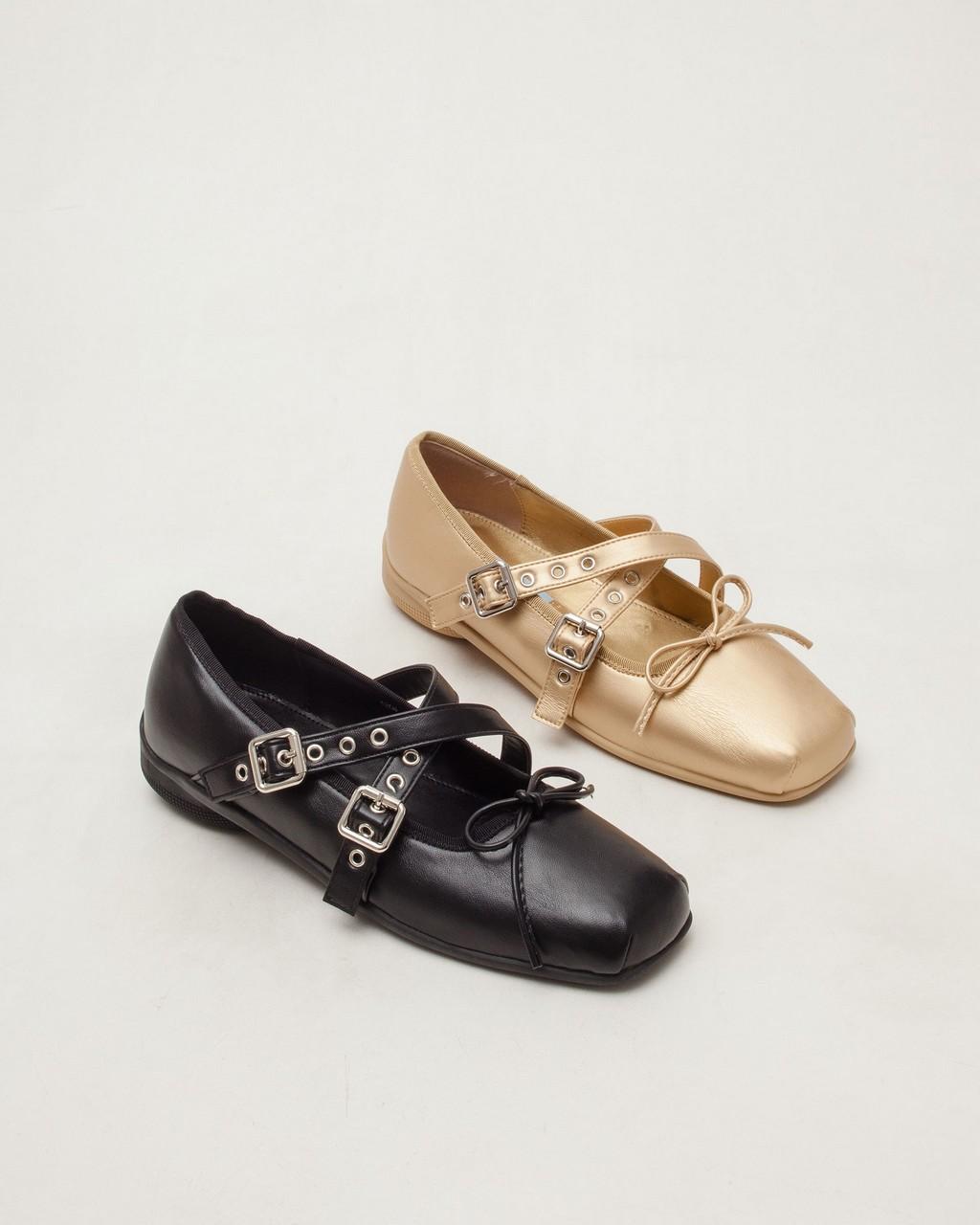 리본 바이커 X-메리제인 플랫 스니커즈