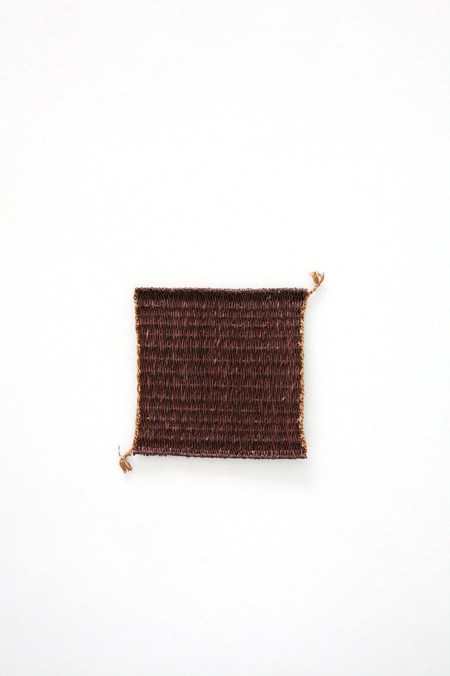 Jute (yellow hemp) coaster Chocolate