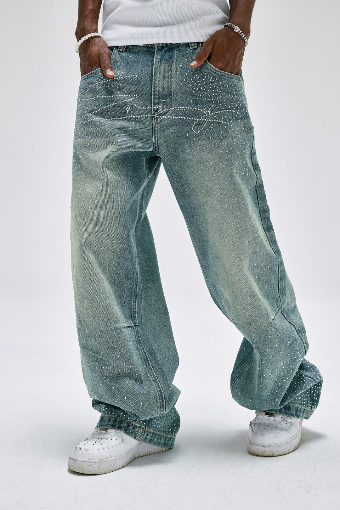 MEDM CRYSTAL EMBELLISHED JEANS