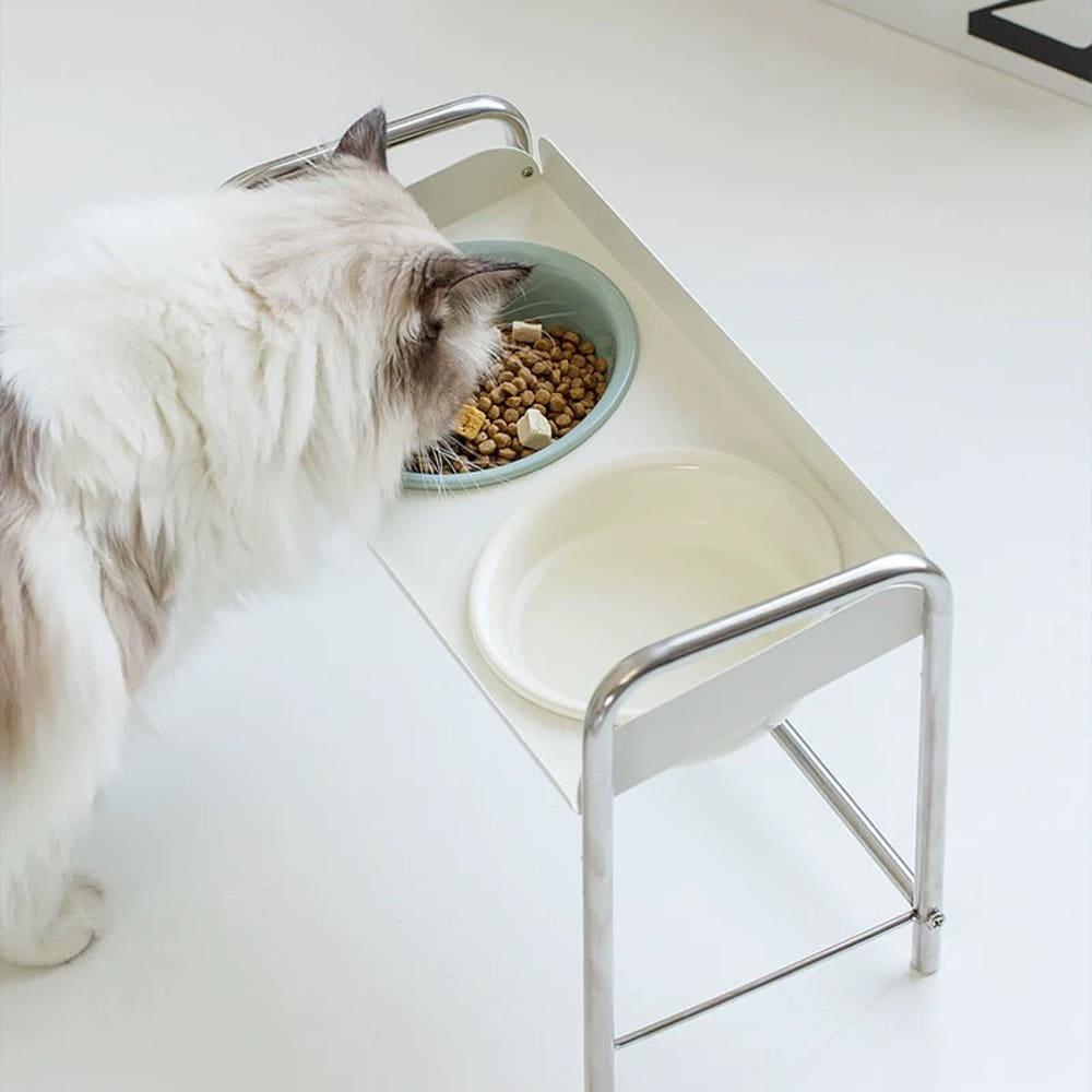 반려묘 반려견 세라믹 높이조절 고양이 강아지 식탁 밥그릇