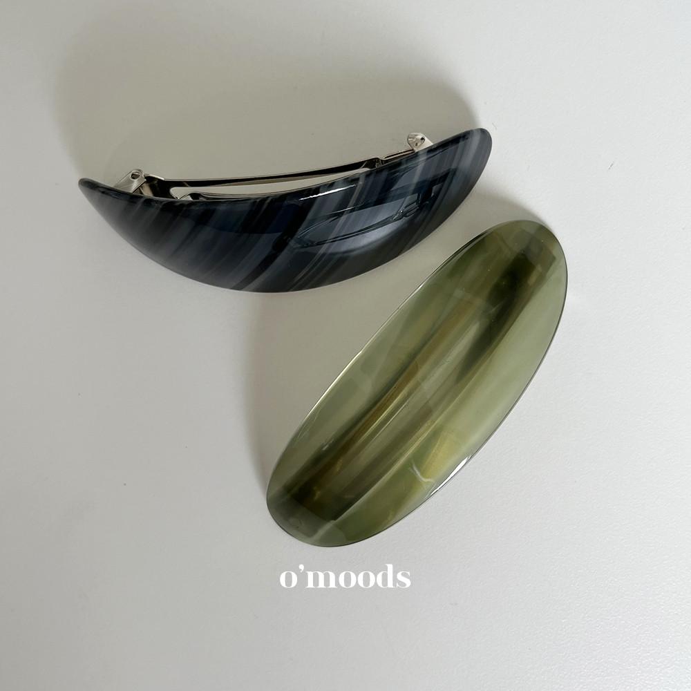 다크 오발 커브 프랑스 고급 자동핀 라운드 헤어 셀룰로오스 마블 헤어핀 로우테일 포니테일