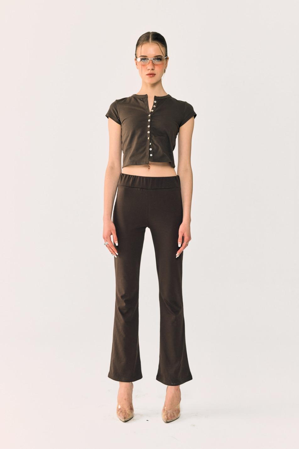 HIGHWAIST BOOTSCUT LEGGINGS BROWN