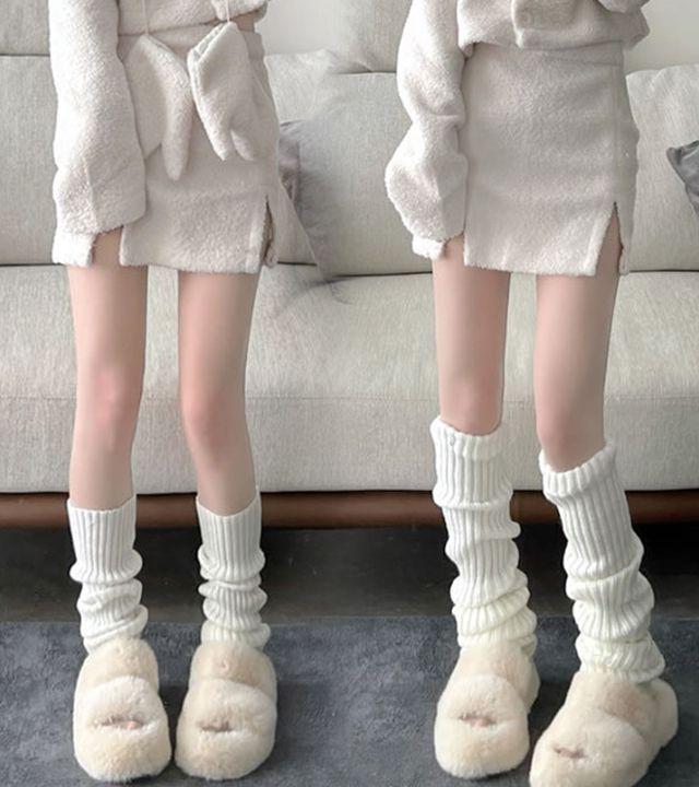 [40/50cm] 소프트 골지 레그워머 2컬러 하이틴 니삭스 양말 겨울 코디 no.1393