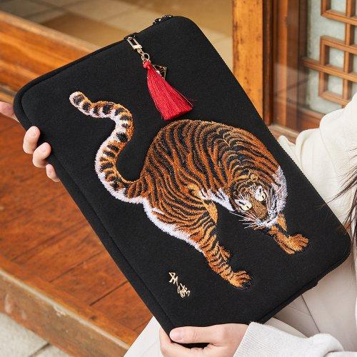 김홍도 송하맹호도 태블릿&노트북 파우치