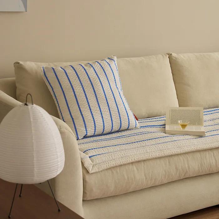 [BWTZ] 스트라이프 삼베 시어서커 여름 쇼파패드 3인 4인