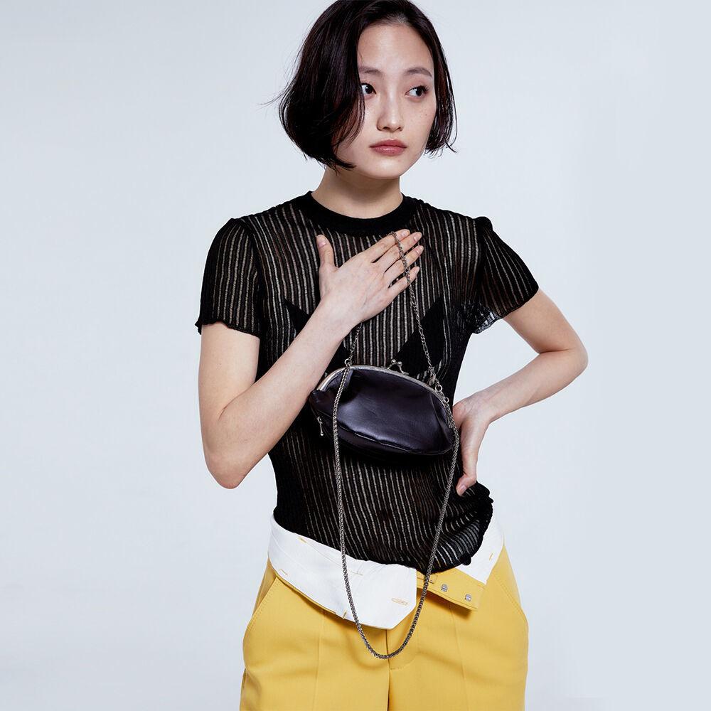 ●희원왕왕 PICK●Vegan_Cling Bag (Black)