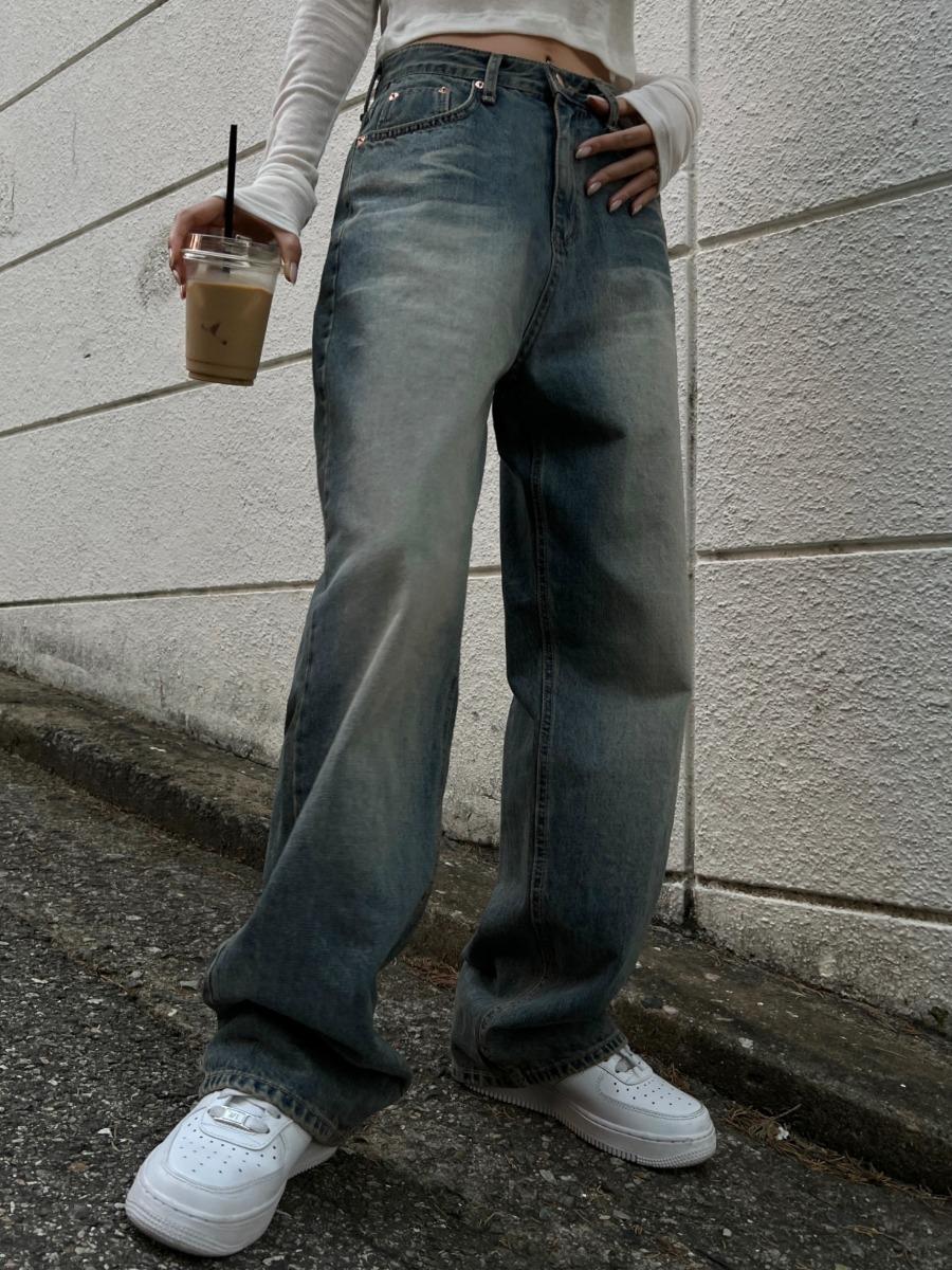 Unit Wide Denim Pants (blue)