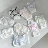 satin balletcore lace ribbon socks