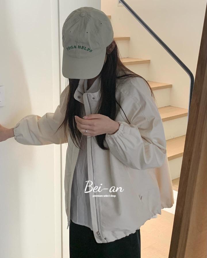 바이안 당일 / BR 브런치 네이처 블루종 점퍼 하이넥 바람막이 코튼 집업 jp (2 color)
