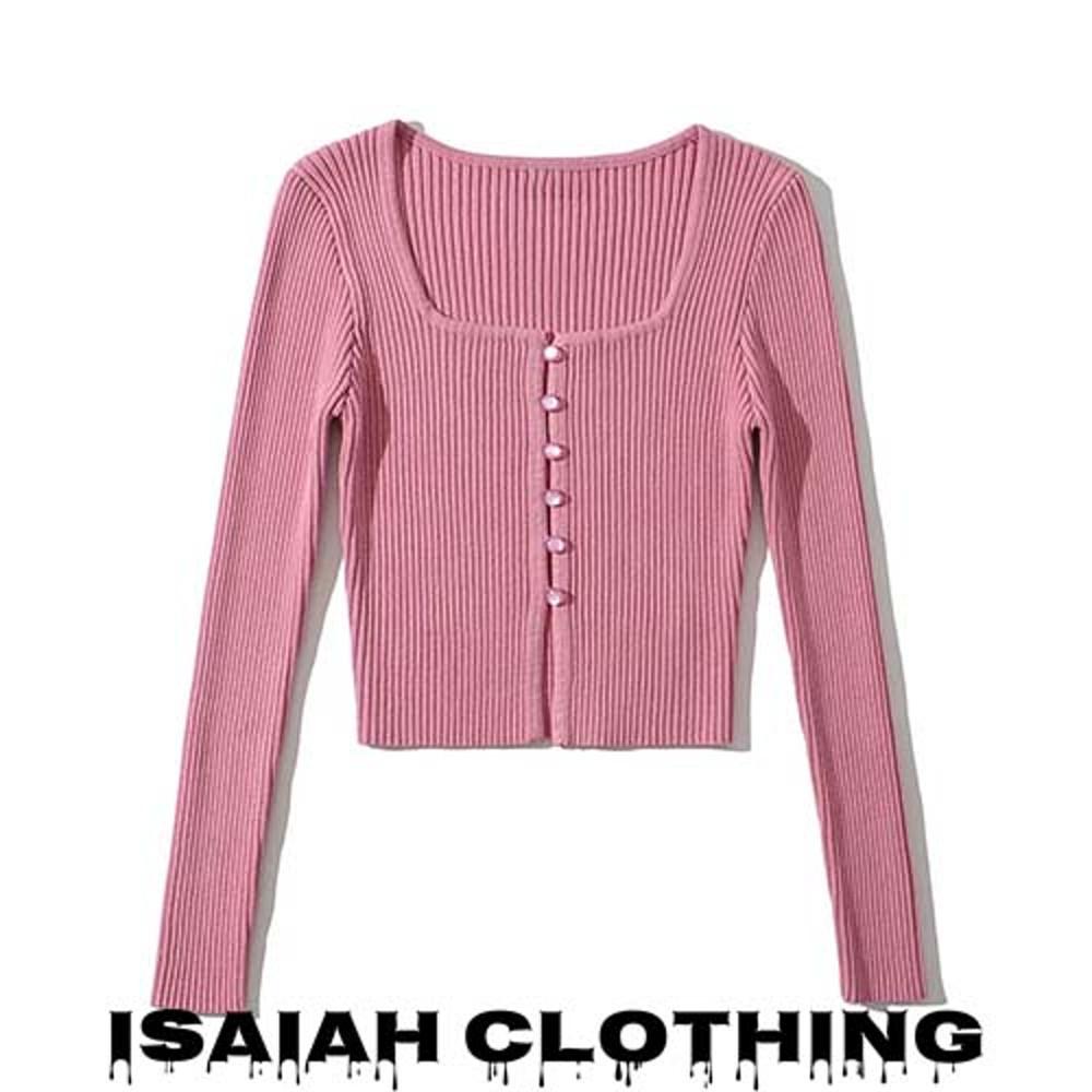 Clear Square Neck 가디건 - 3colors