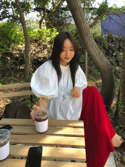 틴틴 로즈 저지 스커트