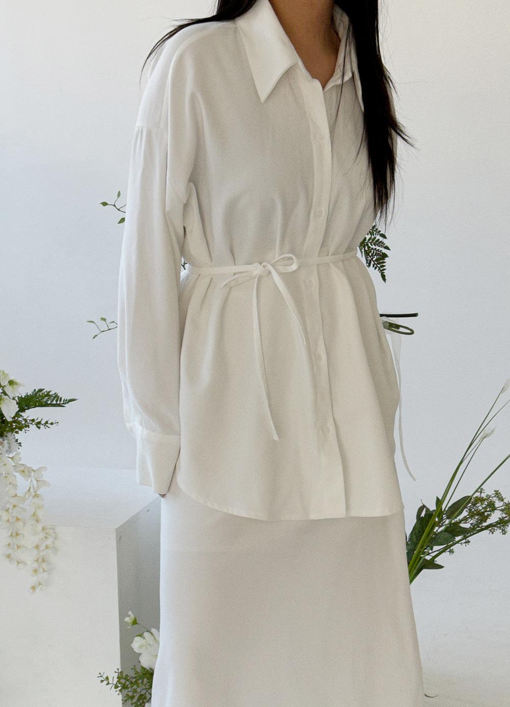 루즈핏 3-way 셋업 셔츠 (ivory)