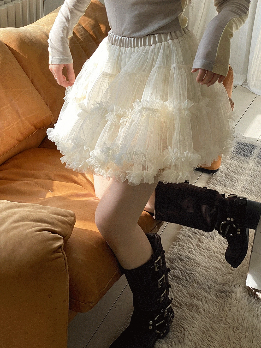 Fluffy tulle skirt