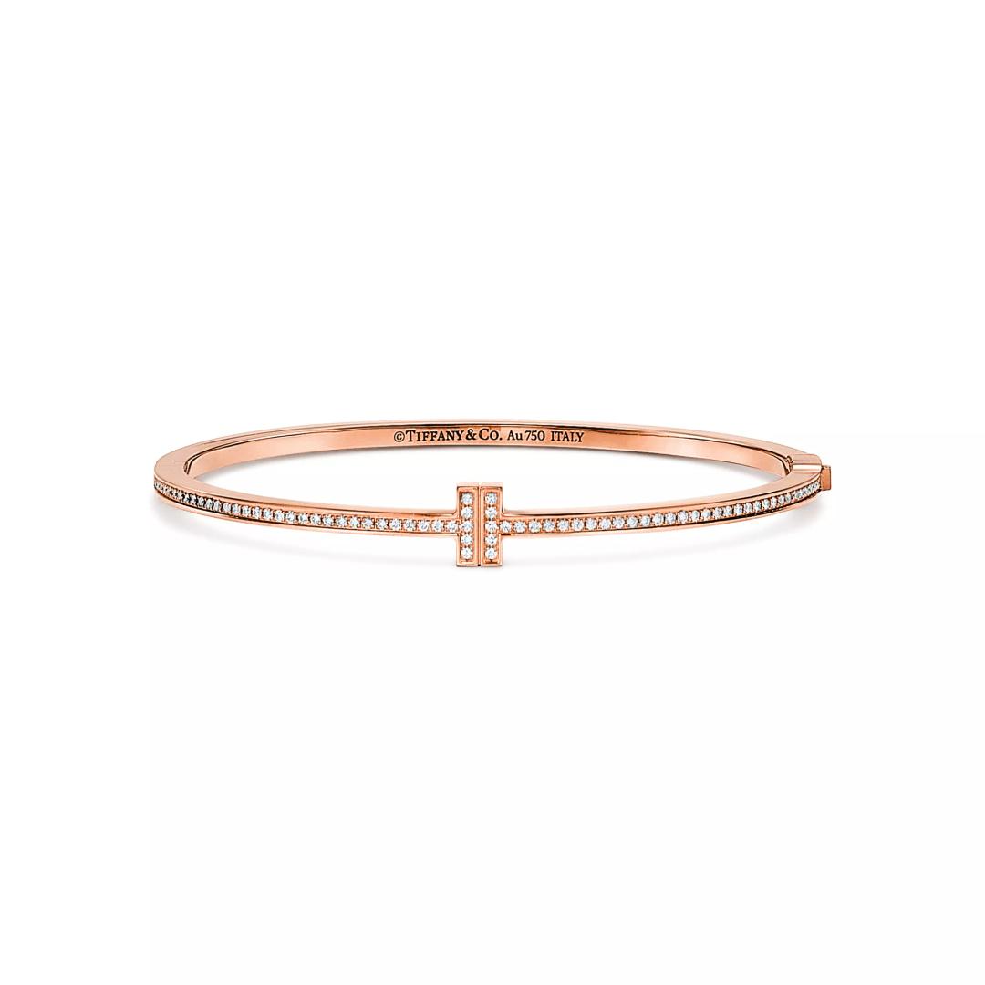 다이아몬드 힌지드 와이어 뱅글, 로즈 골드