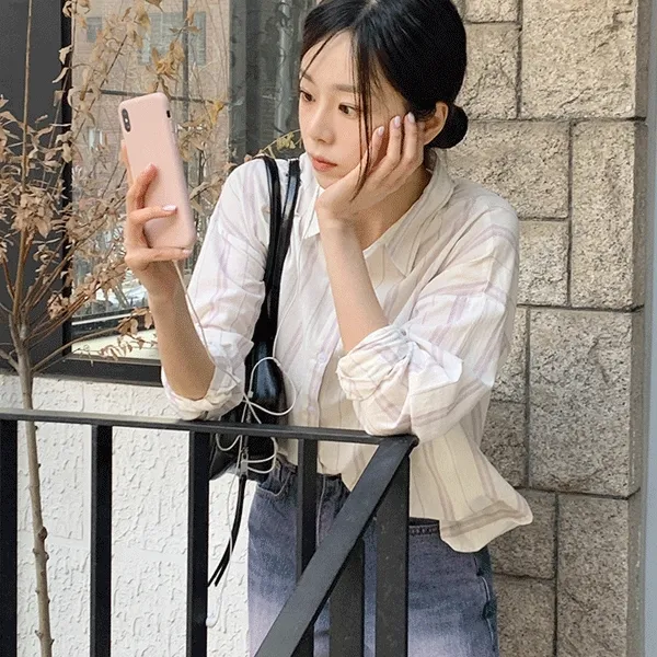 [소장강추!/은은시스루,여름까지♥]오뉴스트라이프셔츠