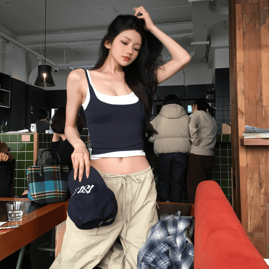 듀얼 레이어 슬림 나시