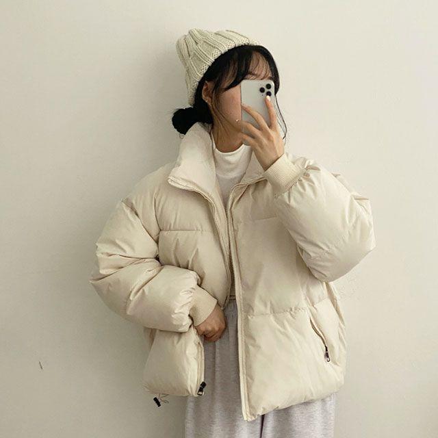 [3color]빵빵 왕따듯 베이직 웰론 숏패딩_모던잇