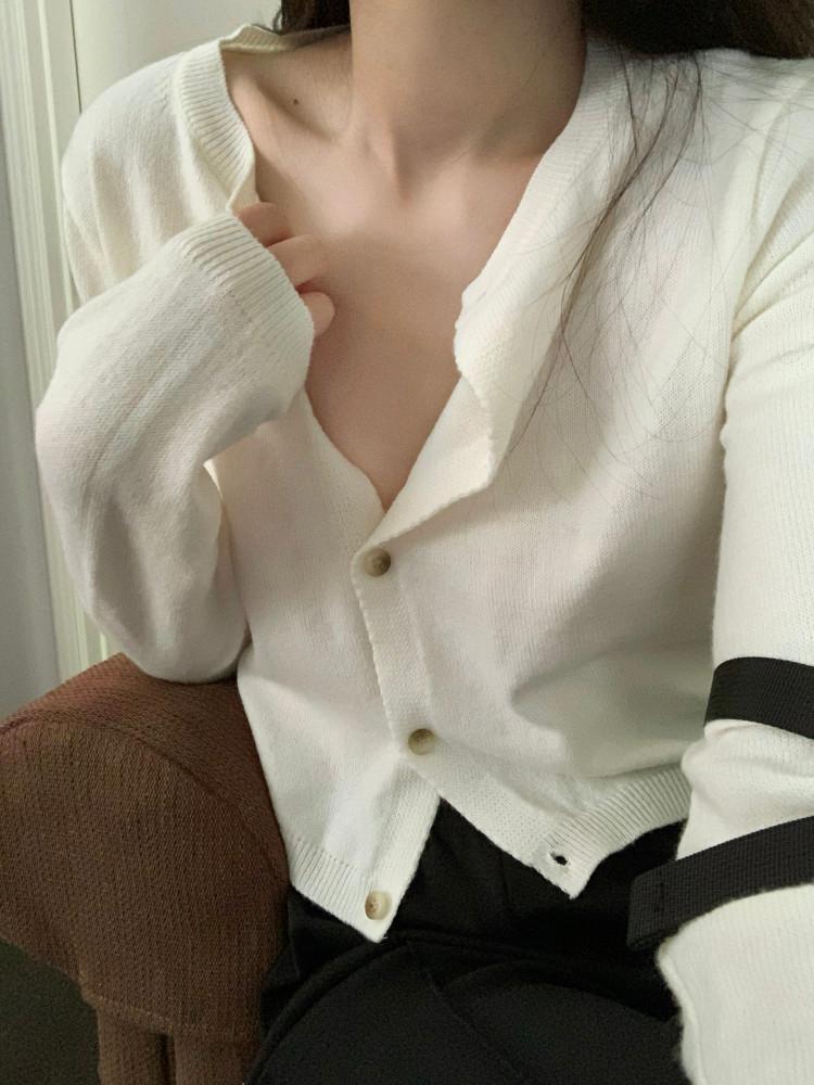 위시 라운드 크롭 가디건 (9color)