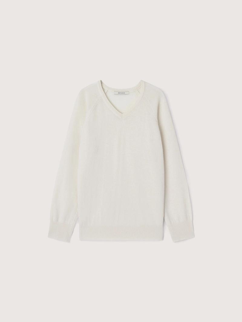 DENOAH - Para v-neck pullover (Ivory)