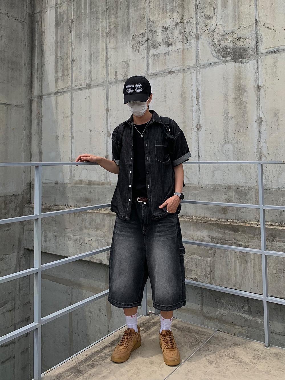 CARPENTER DENIM BERMUDA PANTS (2C)