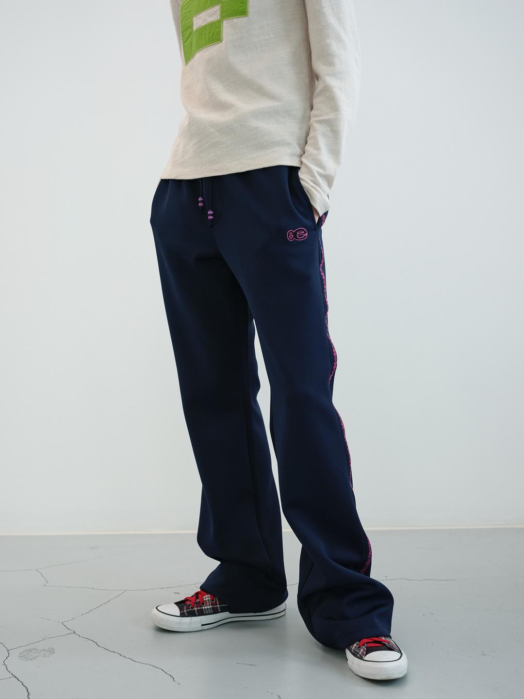 테이프 밴딩 부츠컷 팬츠 (Navy)