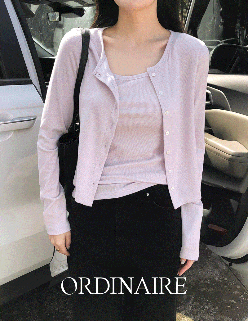 가내스라 [얼리스프링🌸][ordinaire] 모나 골지 가디건 세트 (4color/단독주문시오늘출발)