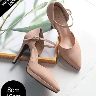 빠른배송🧡 국내수제 자체제작 더뉴 카멜리아 누벅 가보시 스트랩힐(8cm,10cm)