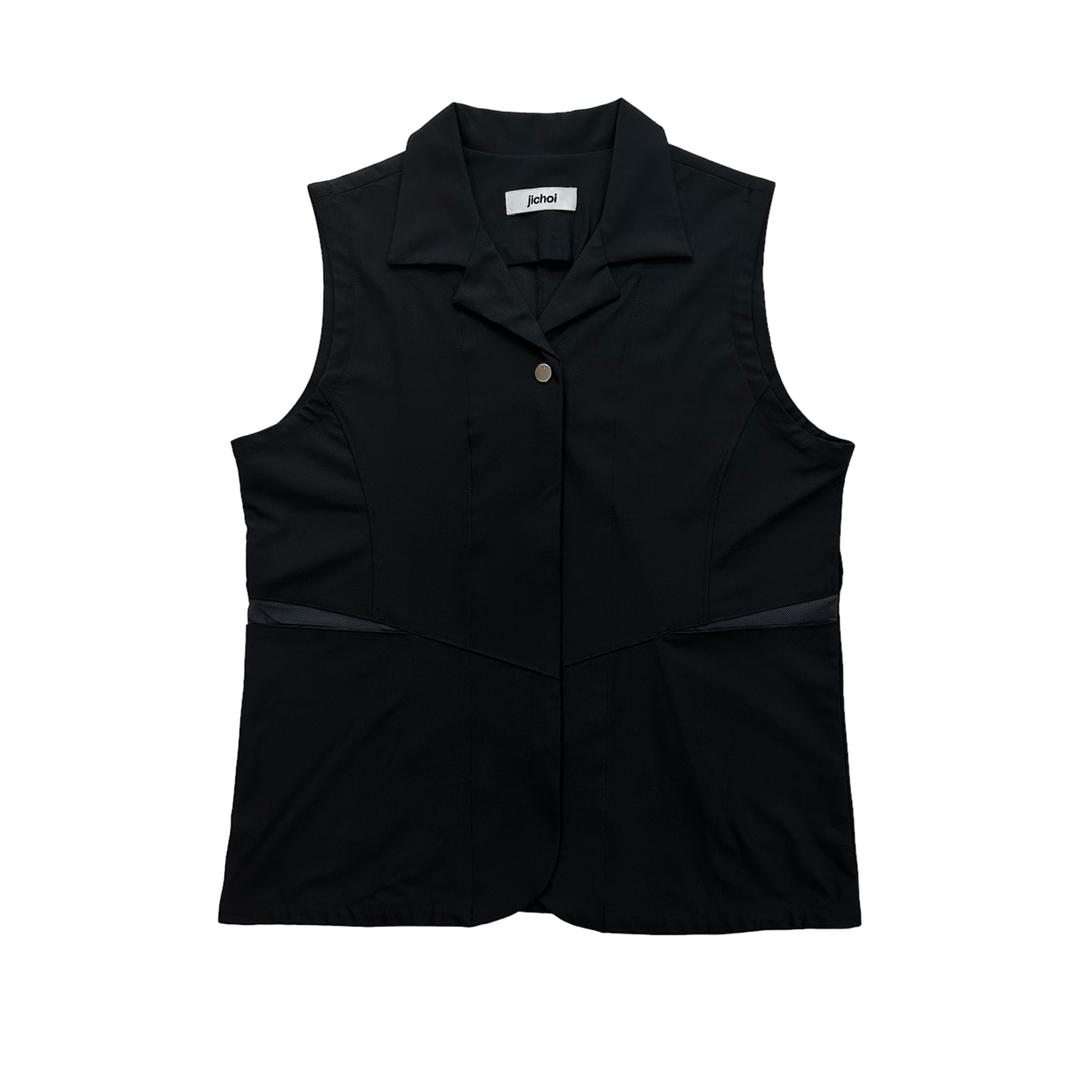 SS23 SLEEVELESS JACKET (BLACK)