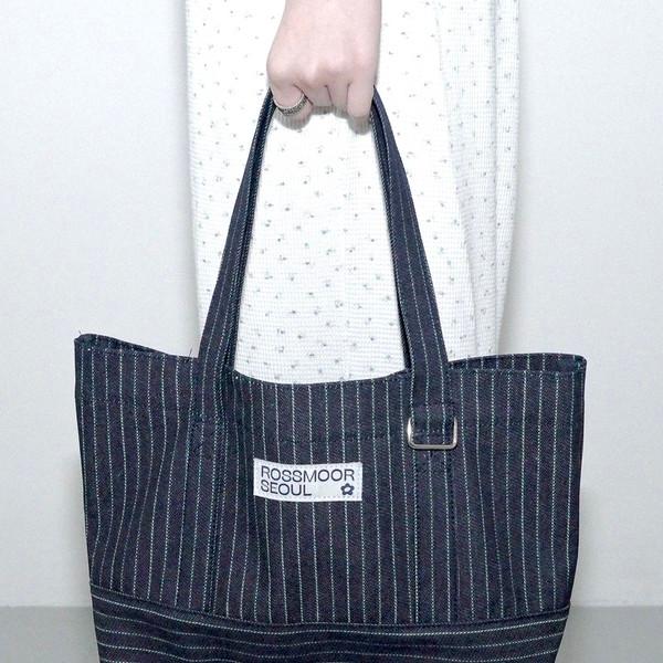 Dark denim mini tote bag