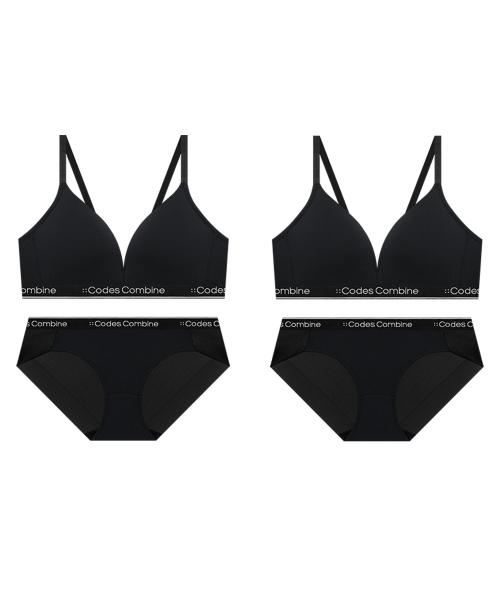 [2PACK] 컴포트 푸쉬 브라 팬티 세트