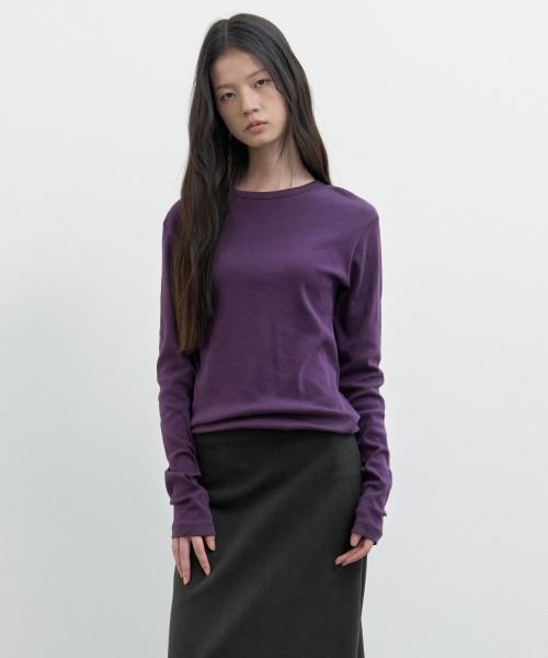 에센셜 코튼 롱슬리브 (퍼플)