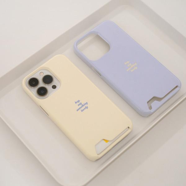 Simple lettering - butter / blue