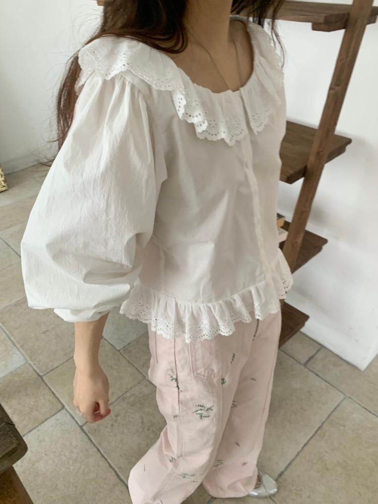 헬렌 프릴 블라우스 2color