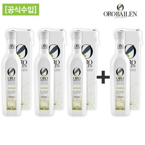 [최화정쇼픽]유기농 오로바일렌 올리브오일 4병 + 파스타1봉