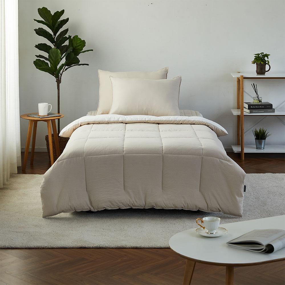 [모던하우스] 말랑찰떡 소프트워싱 인절미 싱글 차렵이불 150X210