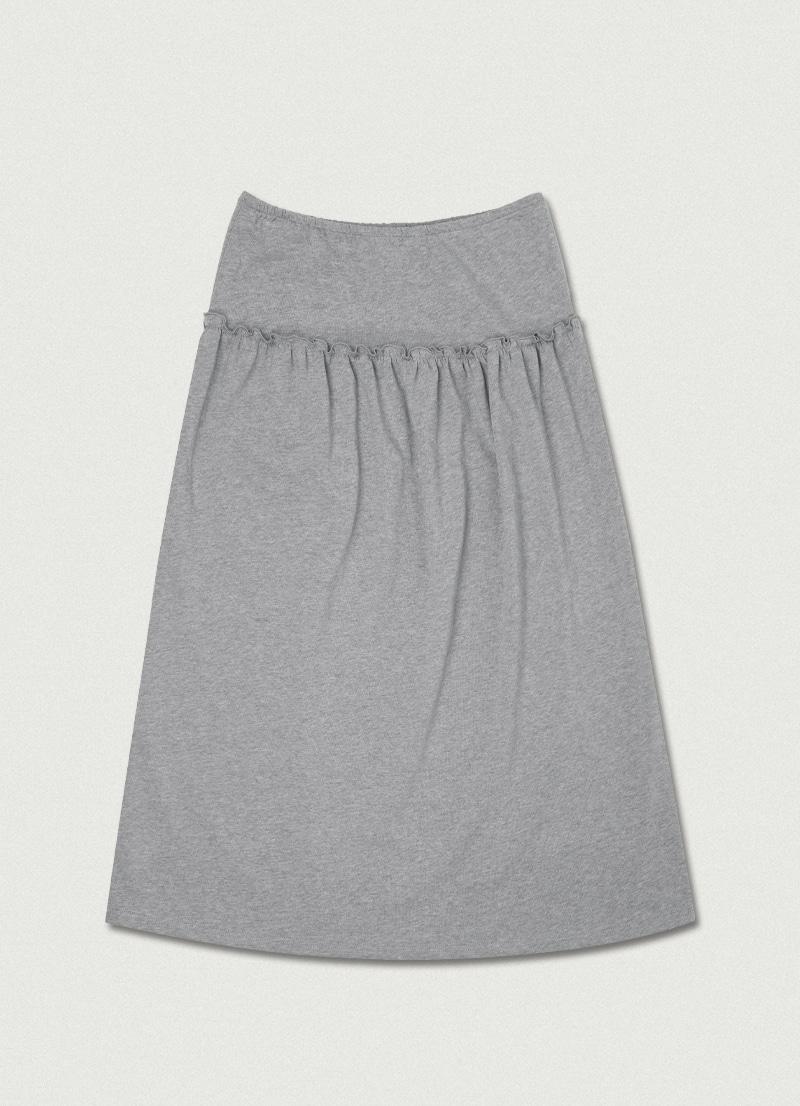 4th/ Terrace Shirring Skirt [gray]