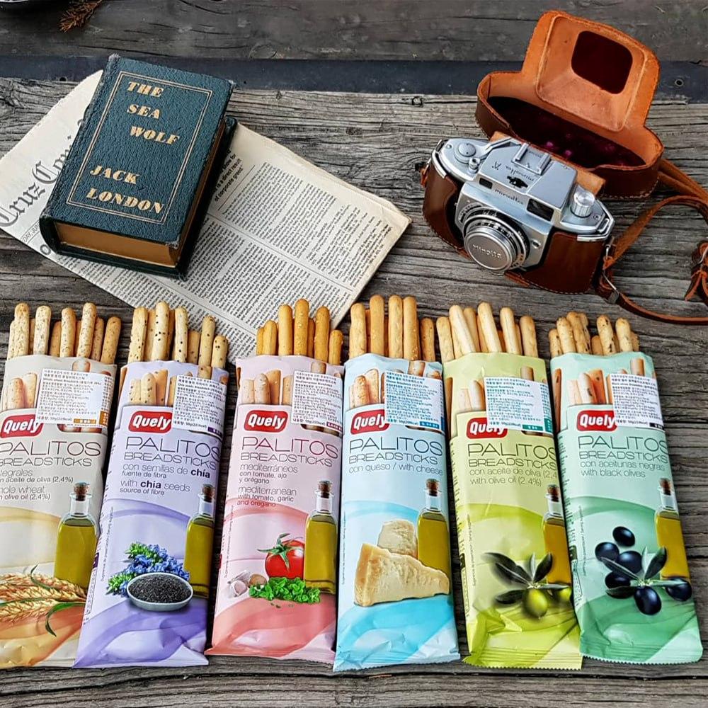 스페인 국민과자 "퀼리" 브래드스틱 지중해 올리브스낵 50gx4봉 / 그리시니 막대과자