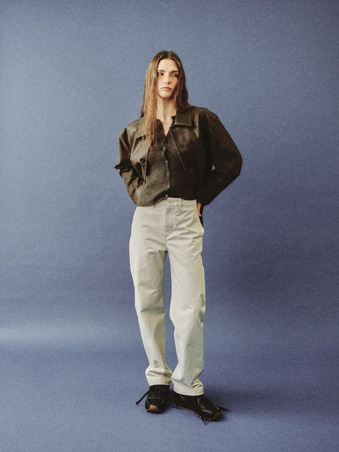 Chino regular pants (beige)